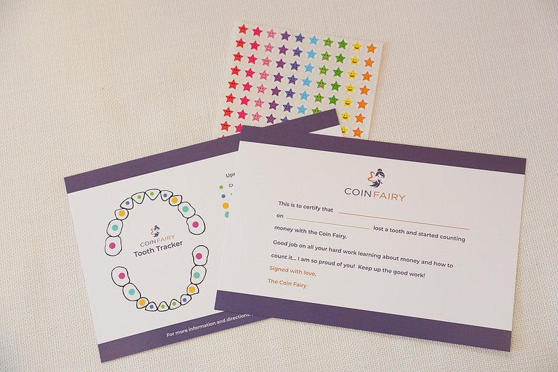 Tooth Tracker with Stickers - Coin Fairy